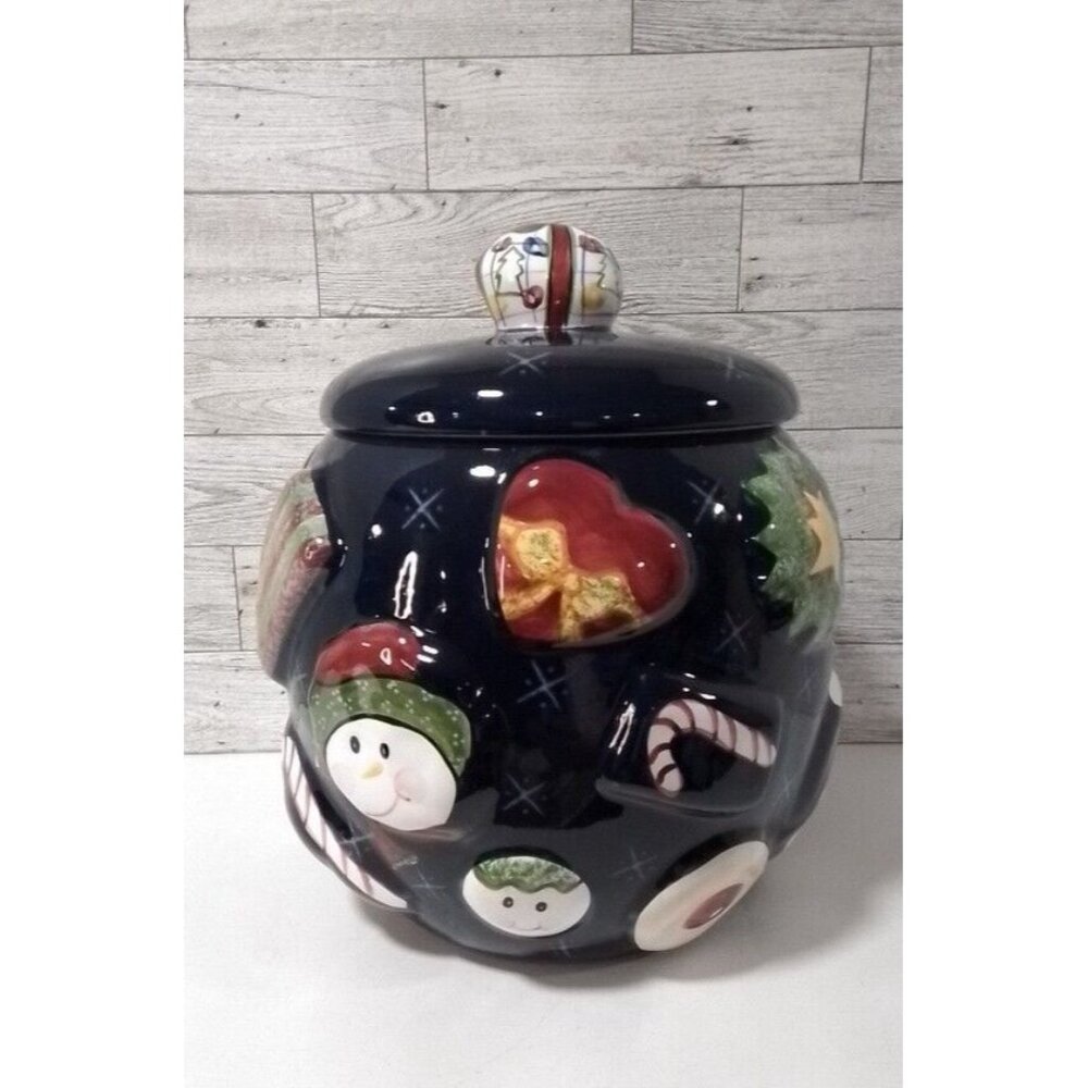 Laurie Gates The Cellar Christmas Twilight Collection Cookie Jar VINTAGE 1999